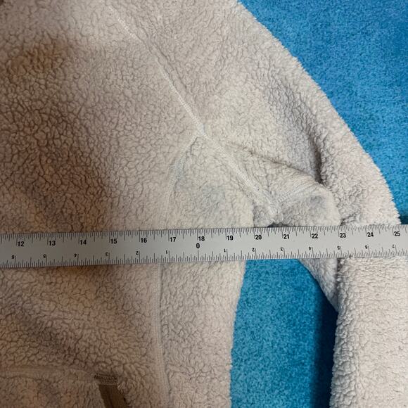 The North Face Women’s Full Zip Fleece Jacket Coat Size L Off White Polyester - Picture 7 of 15